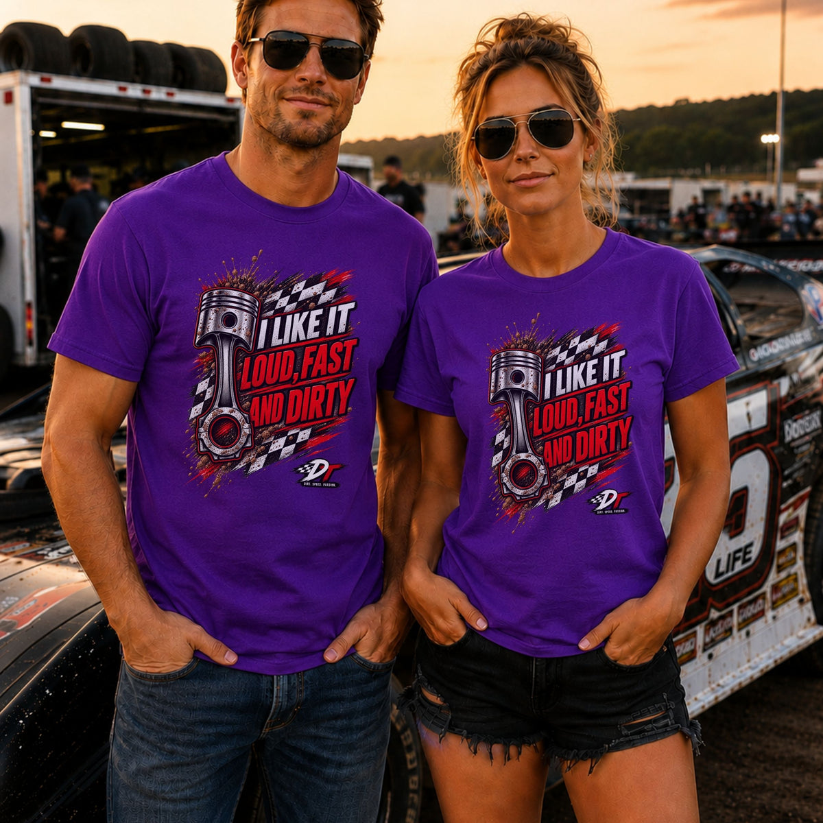 Loud Fast and Dirty Racing T-Shirt | DRAFT THIS
