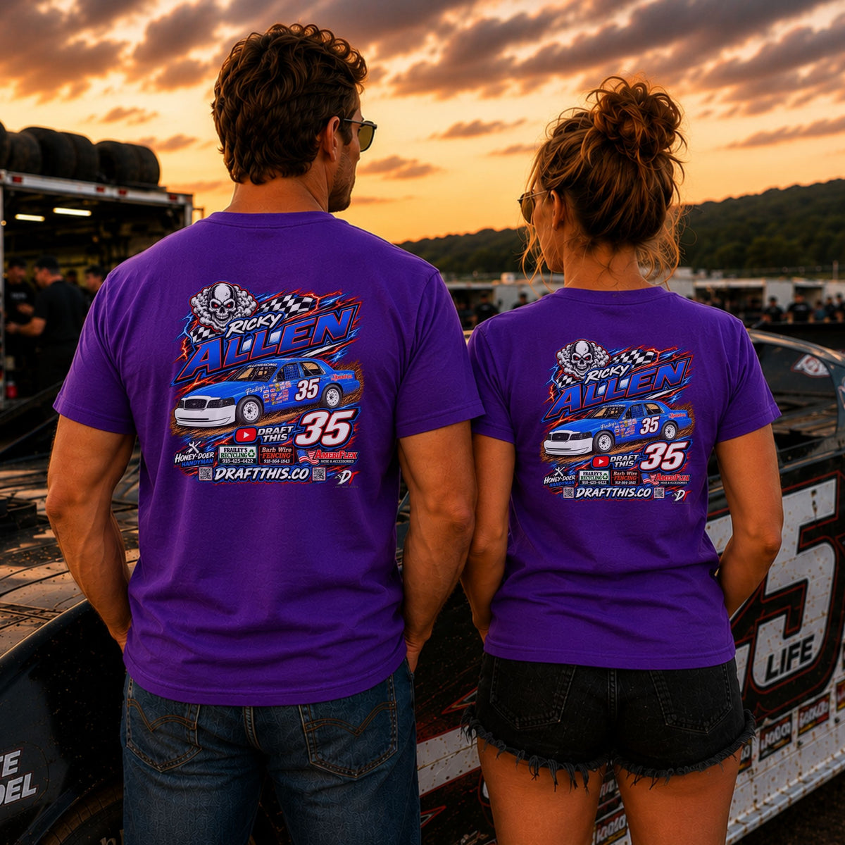 #35 Ricky Allen Shirt, Front And Back Print | DRAFT THIS