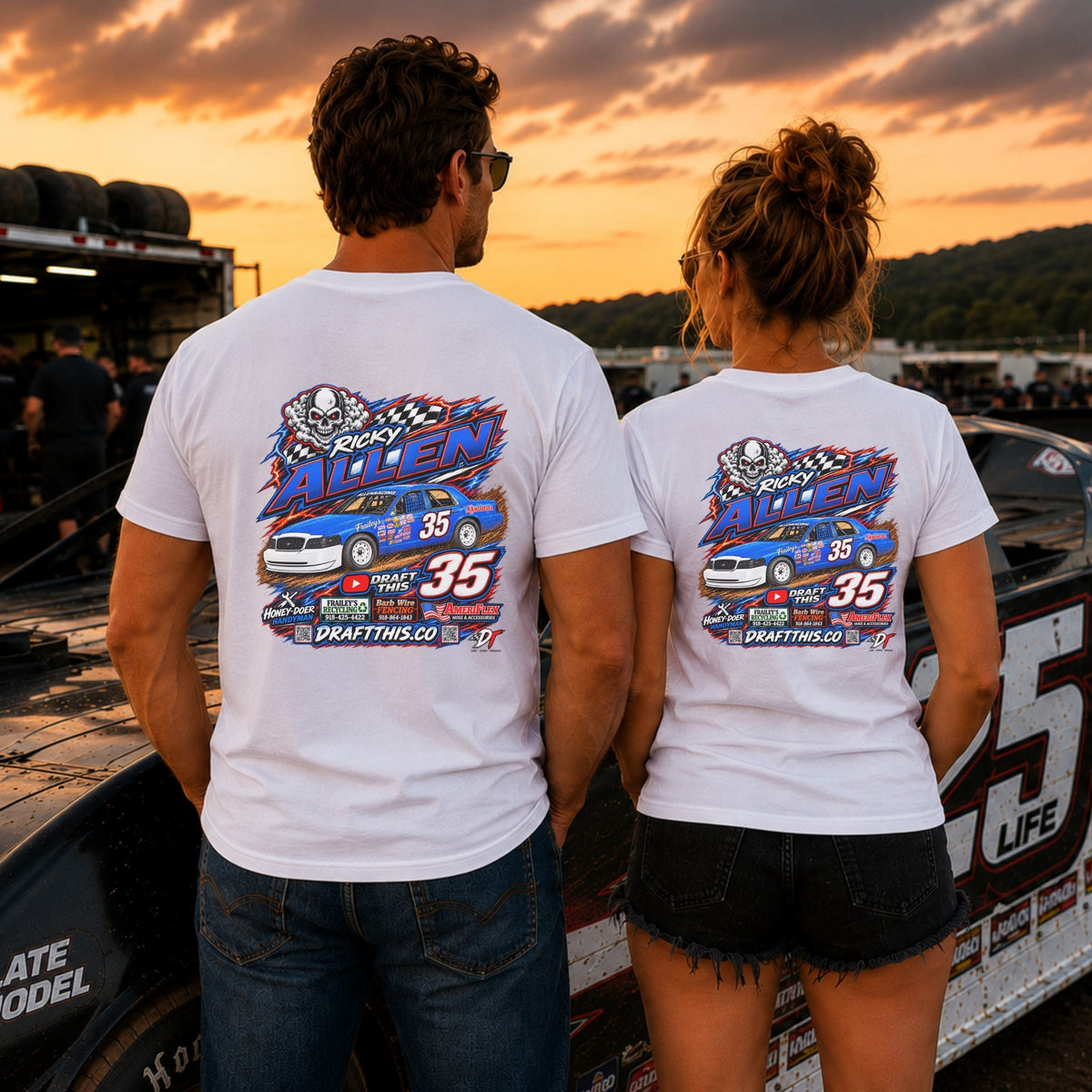 #35 Ricky Allen Shirt, Front And Back Print | DRAFT THIS