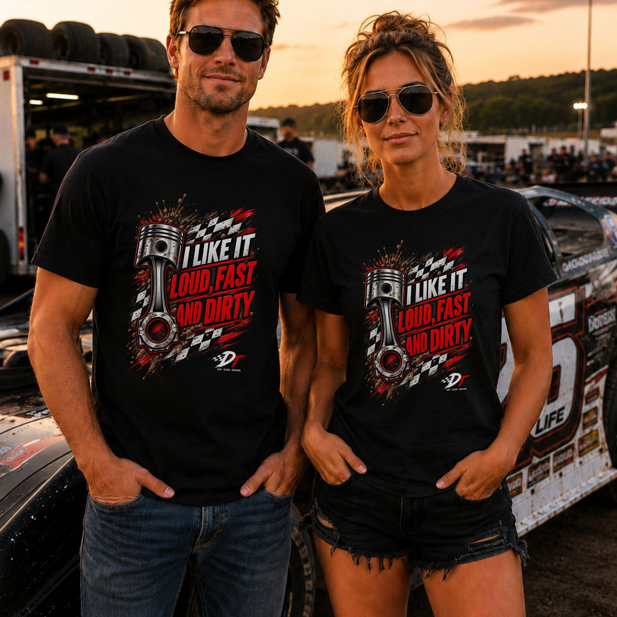 Loud Fast and Dirty Racing T-Shirt | DRAFT THIS
