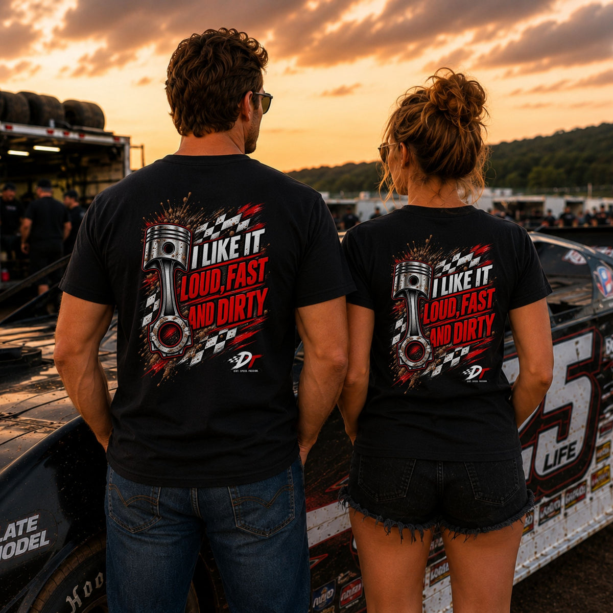 Loud Fast and Dirty Racing T-Shirt | DRAFT THIS