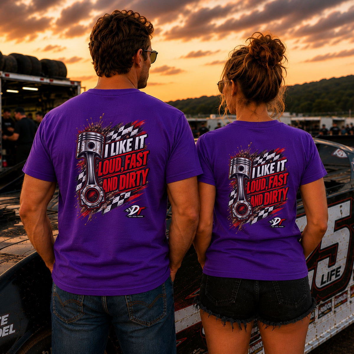 Loud Fast and Dirty Racing T-Shirt | DRAFT THIS