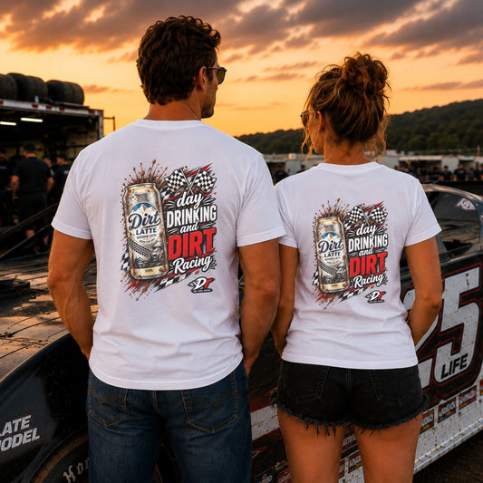Day Drinking And Dirt Racing T-Shirt | DRAFT THIS