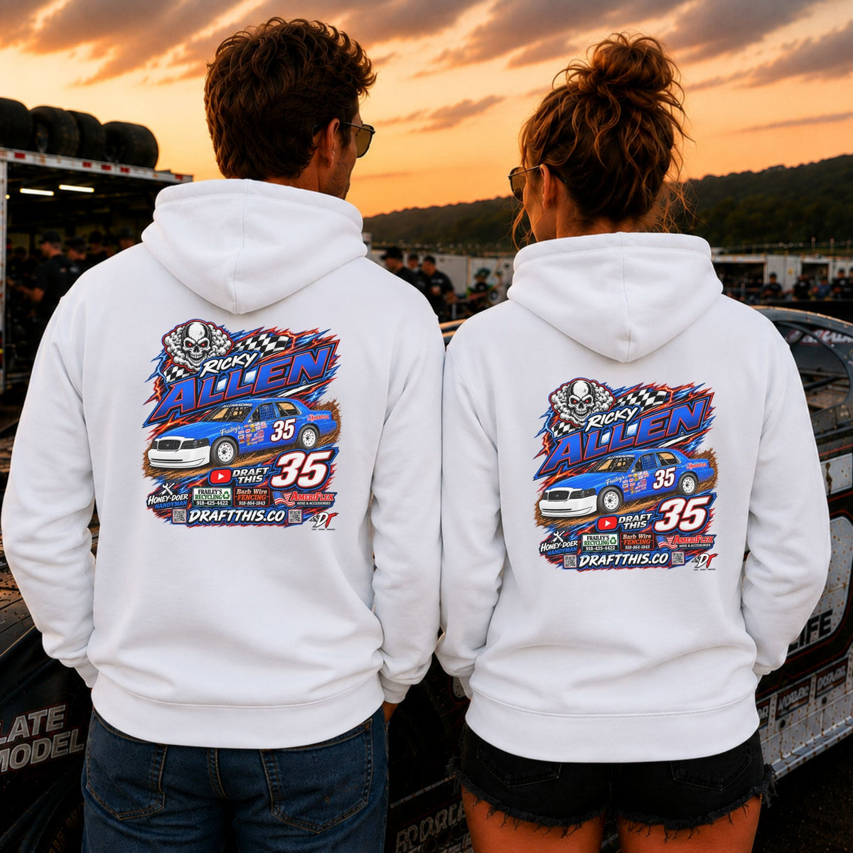 Ricky Allen | Allen Racing | Front and Back Print | 35 | Hoodie | Dirt Track Apparel