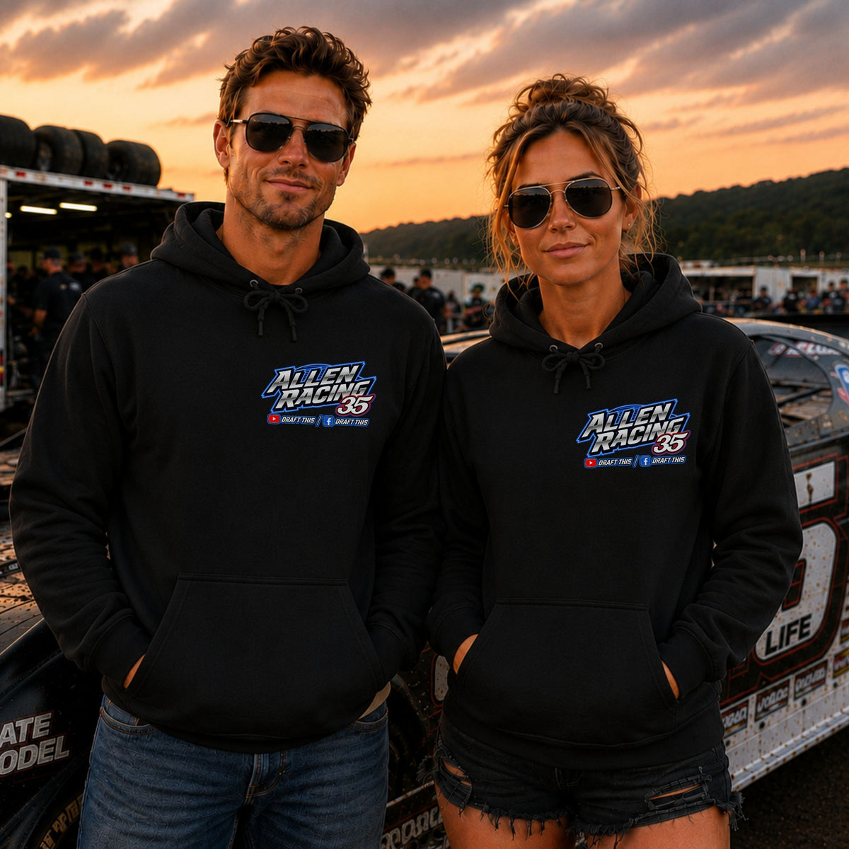 Ricky Allen | Allen Racing | Front and Back Print | 35 | Hoodie | Dirt Track Apparel