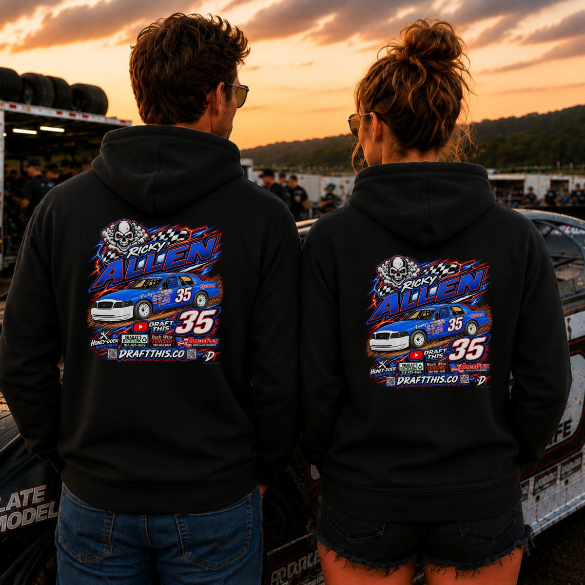 Ricky Allen | Allen Racing | Front and Back Print | 35 | Hoodie | Dirt Track Apparel