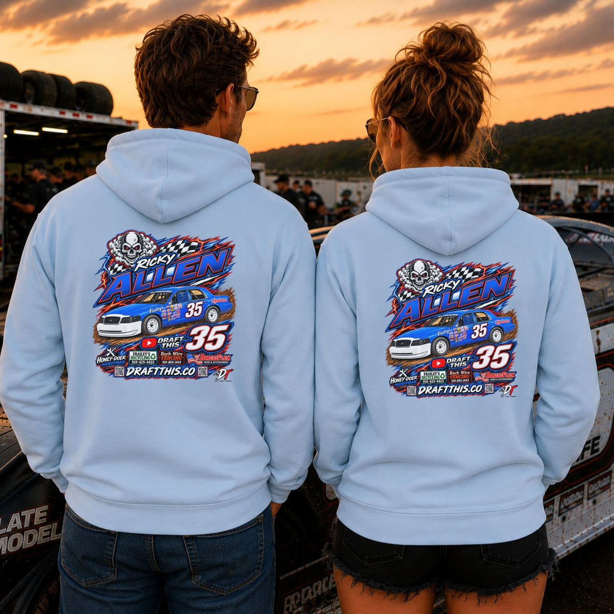 Ricky Allen | Allen Racing | Front and Back Print | 35 | Hoodie | Dirt Track Apparel