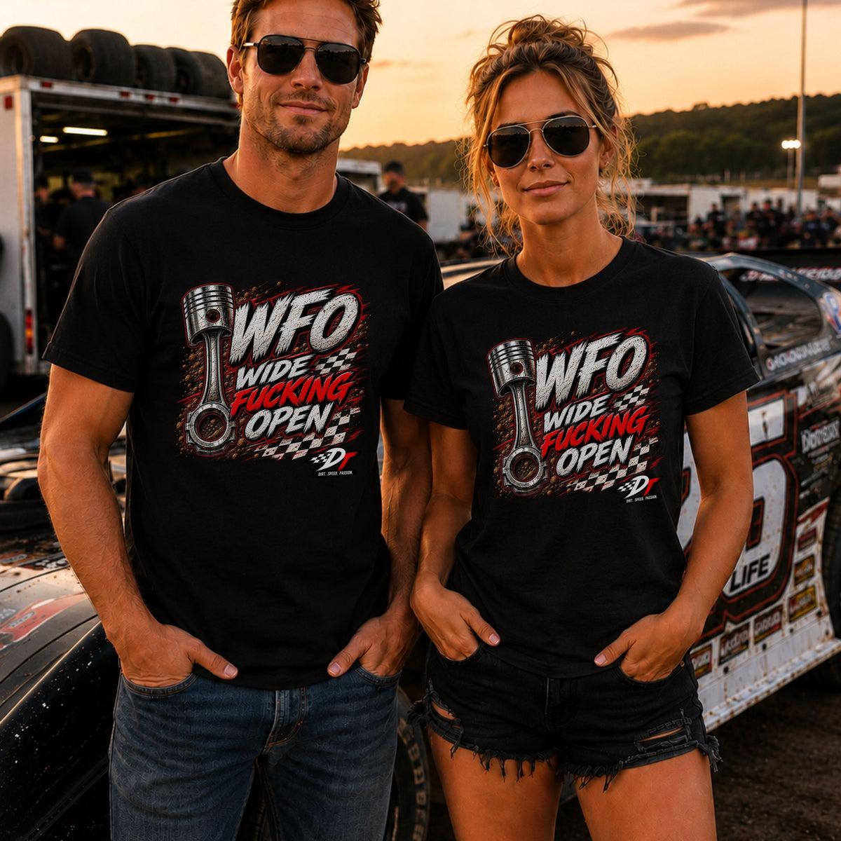 WFO Racing T-Shirt | DRAFT THIS | Wide Fucking Open T Shirt