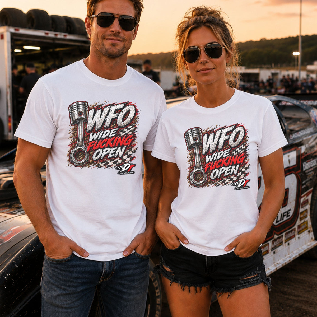 WFO Racing T-Shirt | DRAFT THIS | Wide Fucking Open T Shirt