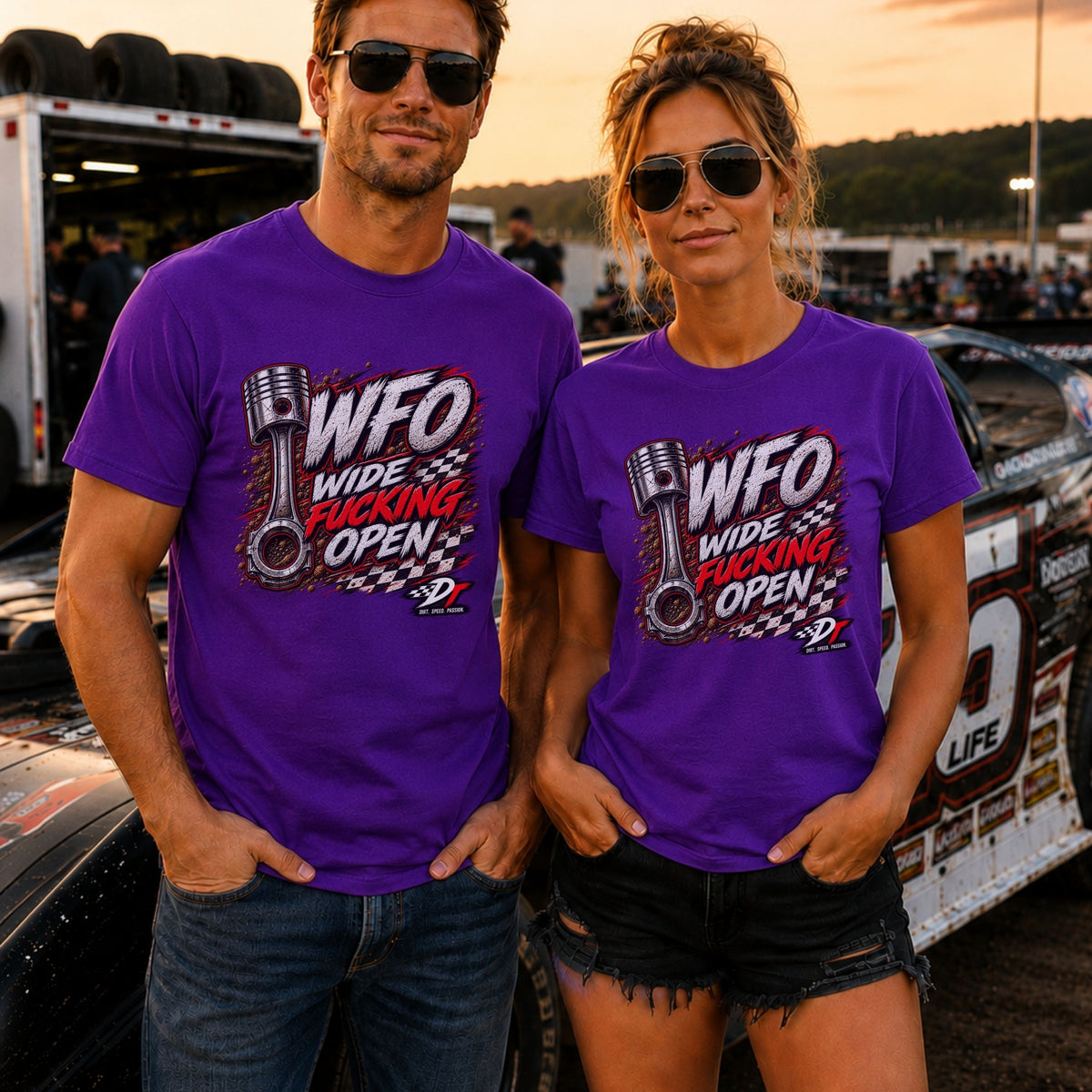 WFO Racing T-Shirt | DRAFT THIS | Wide Fucking Open T Shirt